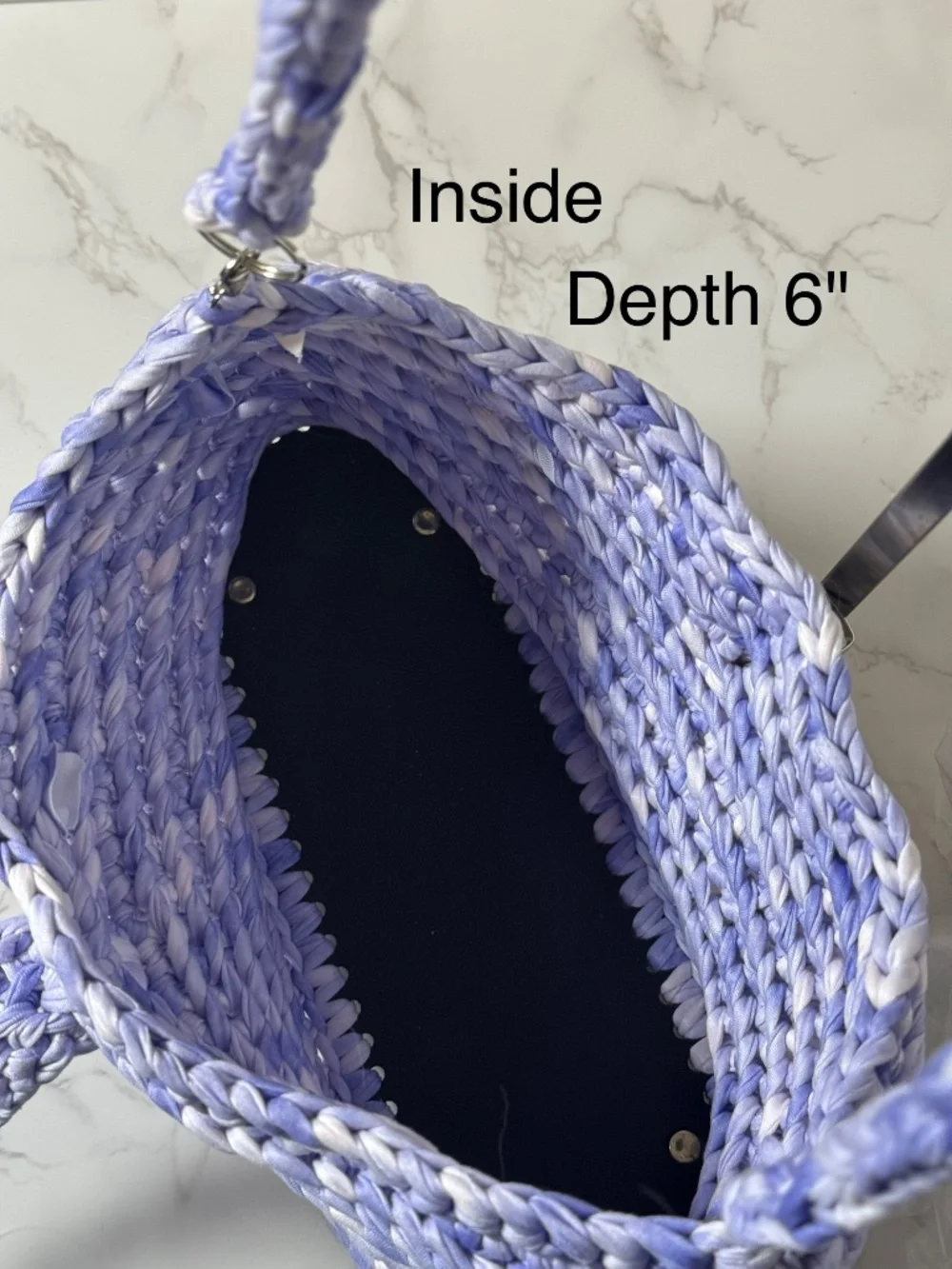 Handmade purple white pocketbook
